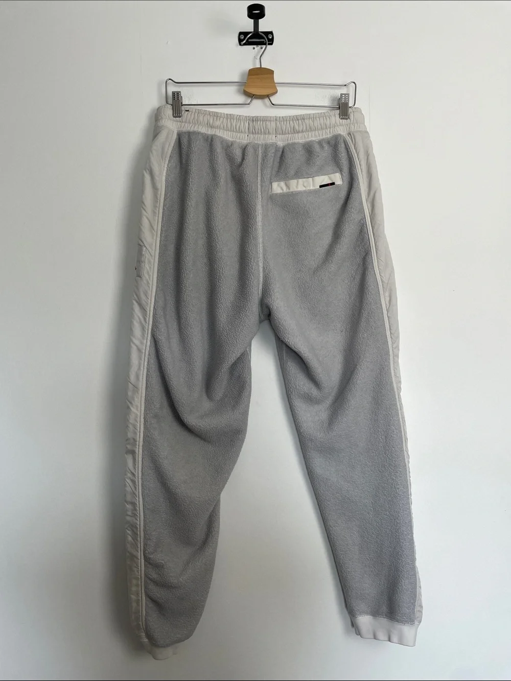 Nike Air Jordan Flight Fleece French Terry Nylon Panel Light Gray Men L Joggers
